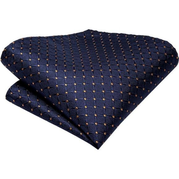 Mens Paisley Striped Tie Set with Pocket Square Cufflinks Wedding Business - Picture 5 of 7